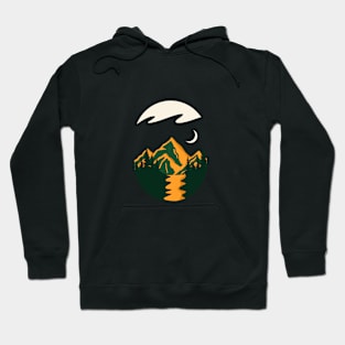 forest and hills retro style Hoodie